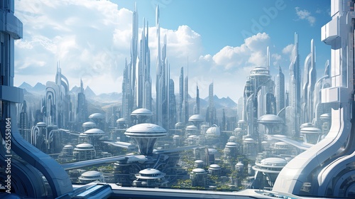 futuristic city Presentation AI