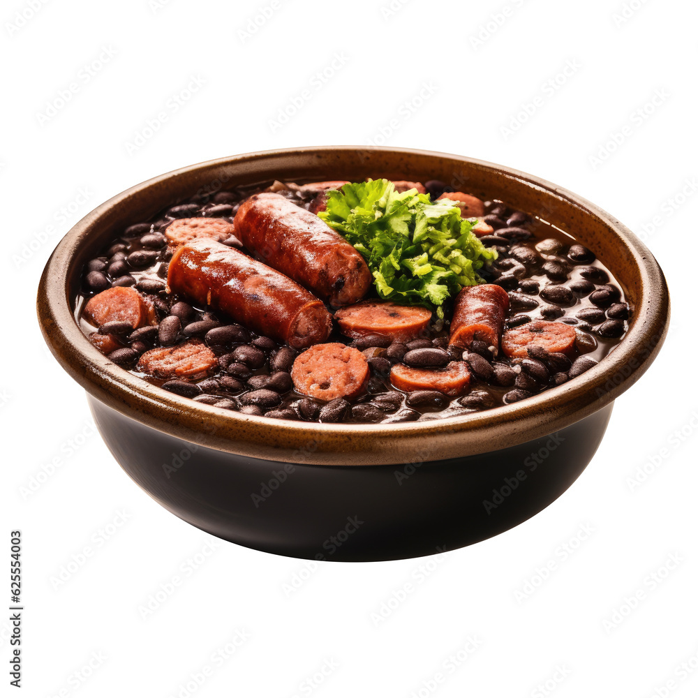 Feijoada, a typical Brazilian food. transparent background. Feijoada, a typical Brazilian food. transparent background.