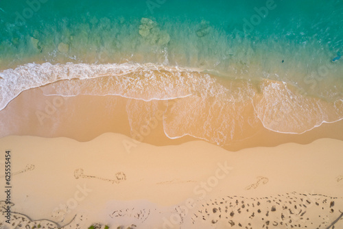 Aerial Serenity: Beautiful Beach Sand from Above