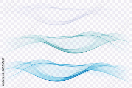 Color flow of wavy lines, abstract waves background. Vector waves set.