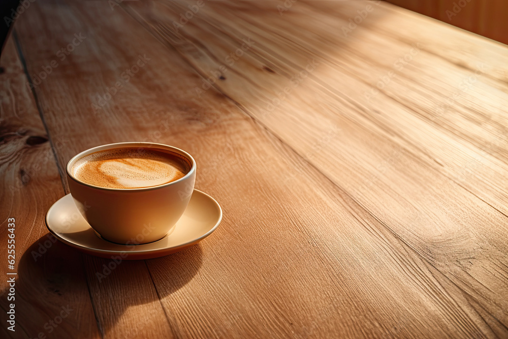 Obraz premium Coffee on the Wood Table.