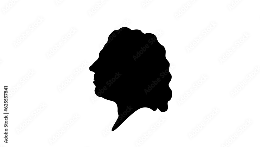 Antonie van Leeuwenhoek silhouette