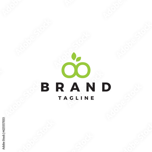 Modern bold ecological food logo design for food and drink industry.