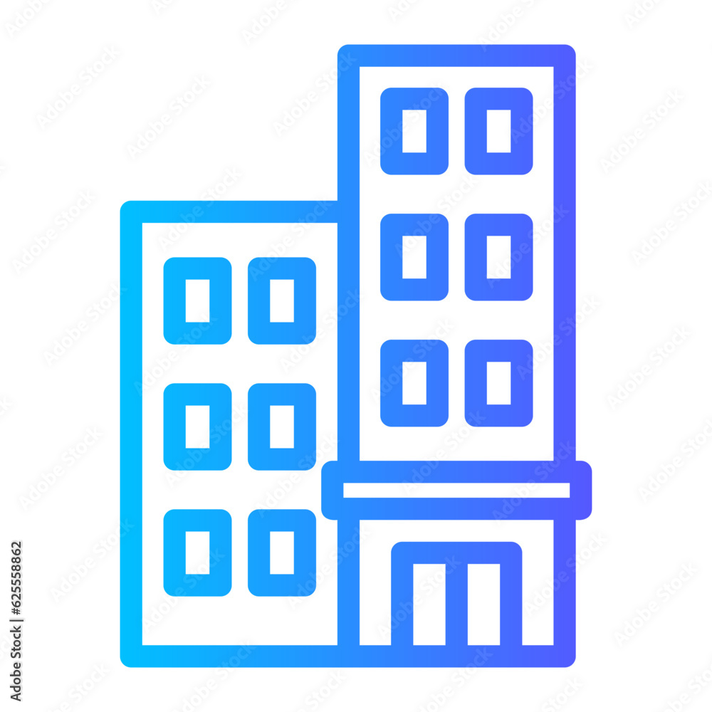 hotel gradient icon hotel gradient icon