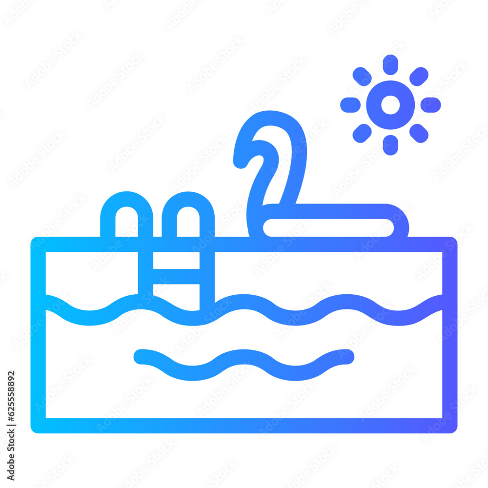 swimming pool gradient icon swimming pool gradient icon