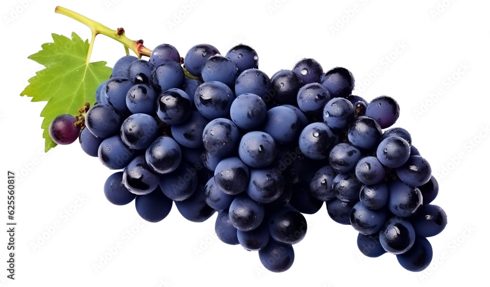 Grapes with grape leaf - 1 Grapes with grape leaf - 1