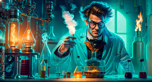 Alchemy of Discovery: The Mad Scientist's Forbidden Laboratory.