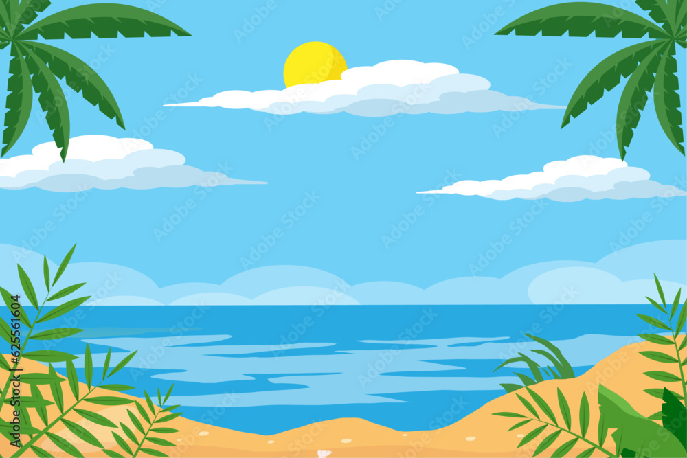 tropical beach background summer landscape