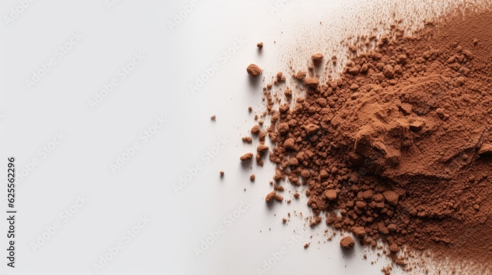 Milk chocolate bar pieces on white isolated background. Top view, with text space can use for advertising, ads, branding Milk chocolate bar pieces on white isolated background. Top view, with text space can use for advertising, ads, branding