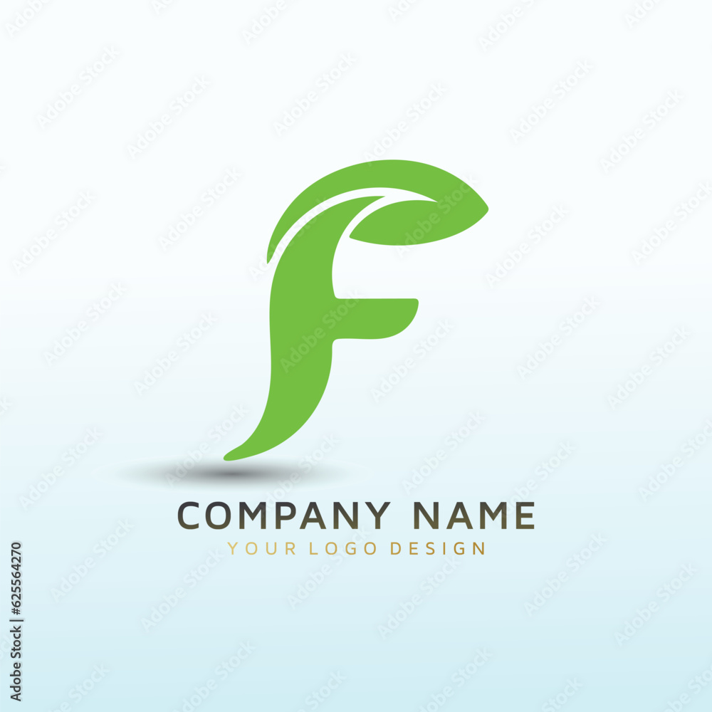 Fototapeta premium New Logo for fresh letter F