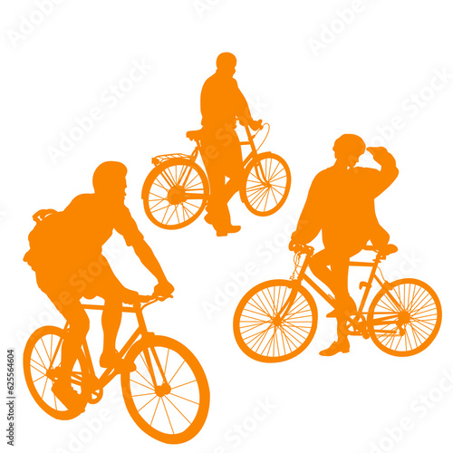 Golden silhouette of bicycle