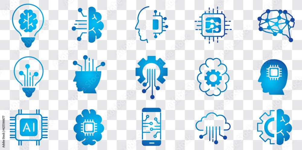 AI icons collection Stock Vector | Adobe Stock