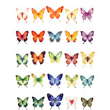watercolor illustrations of different types of butterflies made with AI
