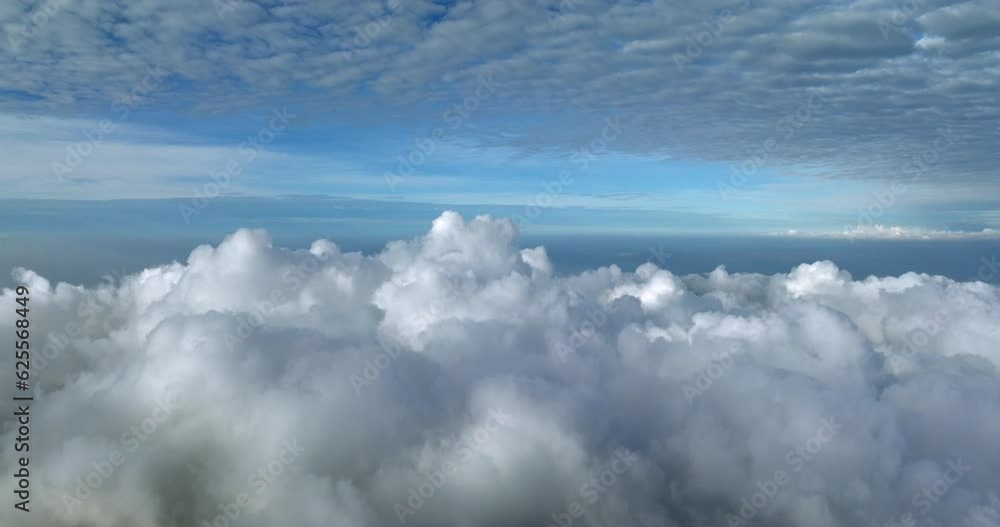 Multiple layers of clouds. View from Agung volcano in Bali island. Multiple layers of clouds. View from Agung volcano in Bali island.