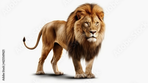 Lion on a white background with text space can use for advertising  ads  branding