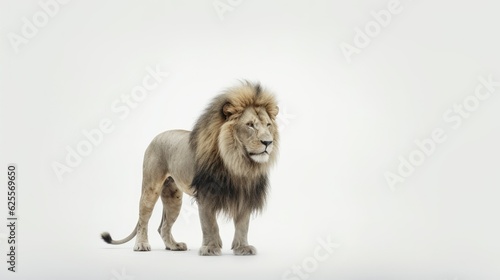 Lion on a white background with text space can use for advertising  ads  branding