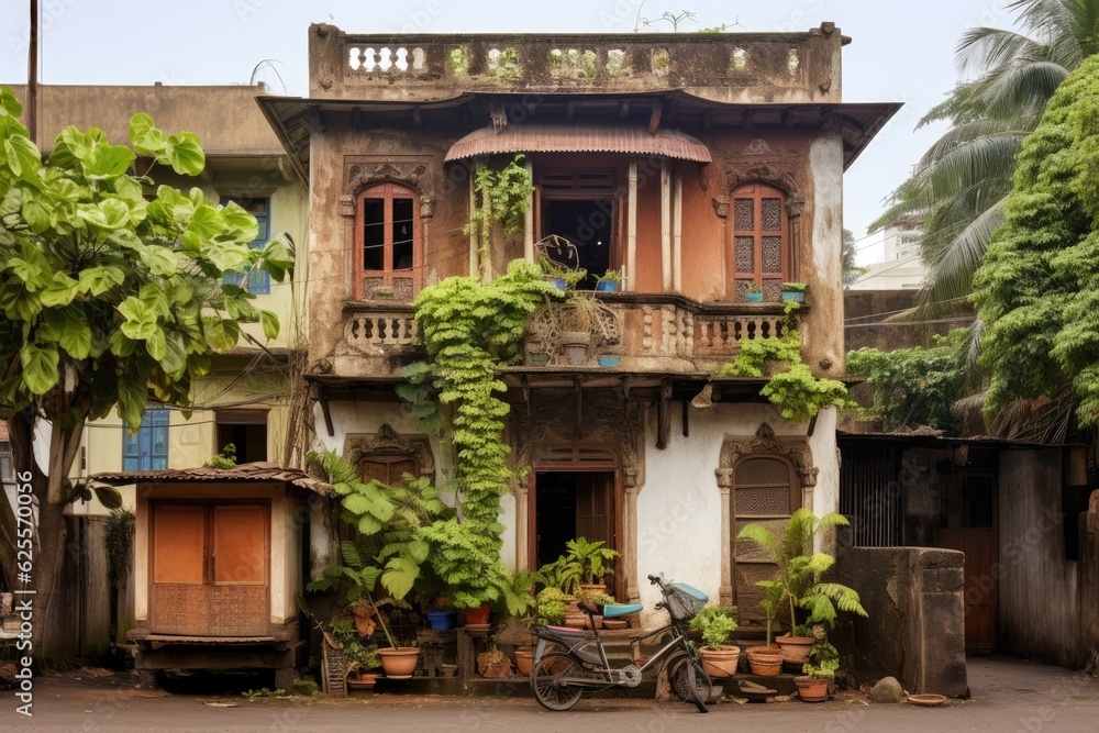A typical house in Maharashtra, India, in the traditional Indian style, is being described. A typical house in Maharashtra, India, in the traditional Indian style, is being described.