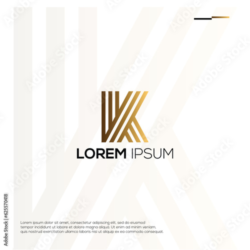 Luxury K Golden Logo