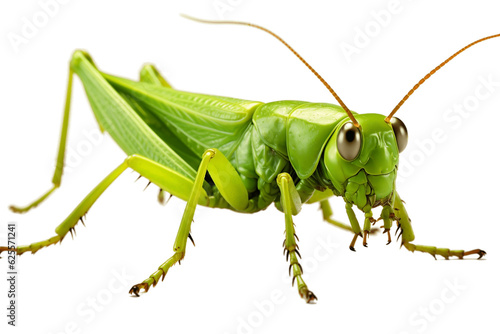 Green Grasshopper on Transparent Background Isolated. Generative AI © zainab
