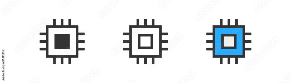 CPU icon isolated on light background. Processor symbol. Chip, computer microprocessor, artificial intelligence. Flat design for web UI. Vector illustration. CPU icon isolated on light background. Processor symbol. Chip, computer microprocessor, artificial intelligence. Flat design for web UI. Vector illustration.
