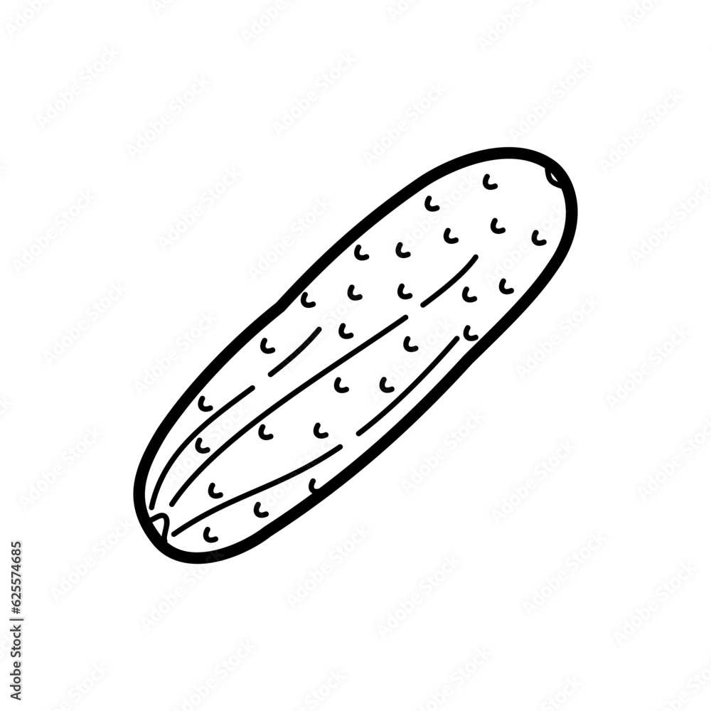 Pickled cucumber icon design isolated on white background Pickled cucumber icon design isolated on white background