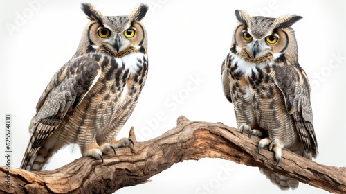 Owl isolated on a white background with text space can use for advertising, ads, branding © Clown Studio