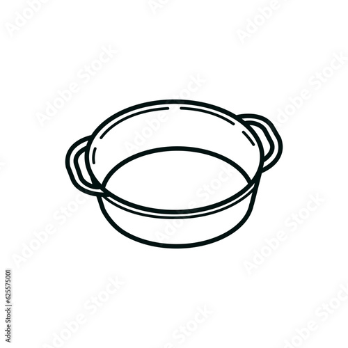 Cooking pot icon design isolated on white background