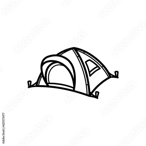 Tent icon design isolated on white background © Hamz2001