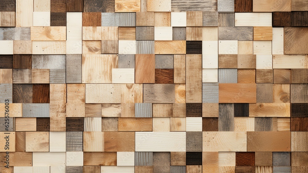 Wood background made with various woods, squares. Abstract background Wood background made with various woods, squares. Abstract background