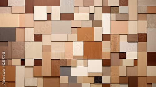 Wallpaper Mural Wood background made with various woods, squares. Abstract background Torontodigital.ca