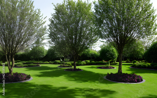 Wallpaper Mural Scenic trees garden park environment spring summer green foliage Torontodigital.ca