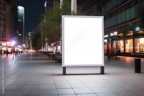 A mockup of a blank and clean screen or signboard for display purposes, Generative Ai
