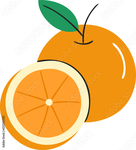 Orange Flat Style Illustration