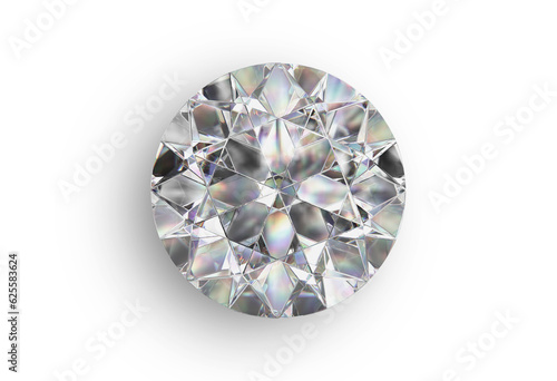 Dazzling diamond, transparent background