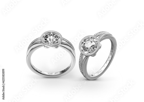 elegant diamond ring, transparent background