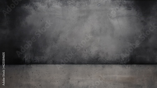 Grunge texture on black background  old vintage wall with painted black boards and grainy
