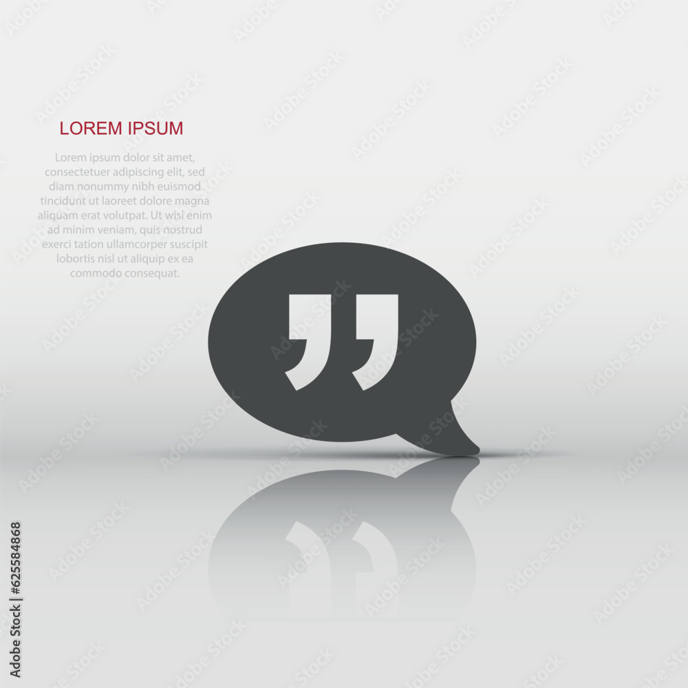 Speak chat icon in flat style. Speech bubble vector illustration on white isolated background. Team discussion business concept. Speak chat icon in flat style. Speech bubble vector illustration on white isolated background. Team discussion business concept.