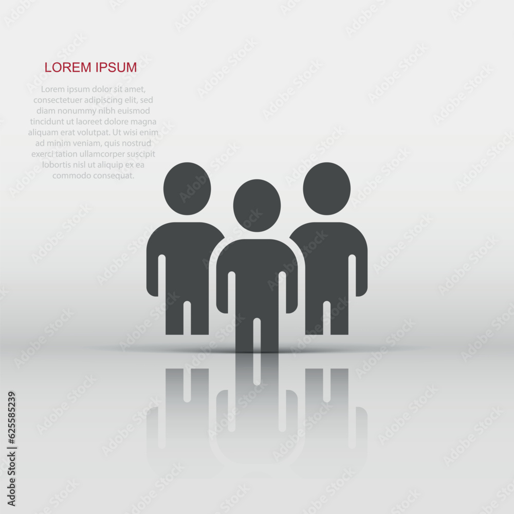 People communication icon in flat style. People vector illustration on white background. Partnership business concept. People communication icon in flat style. People vector illustration on white background. Partnership business concept.