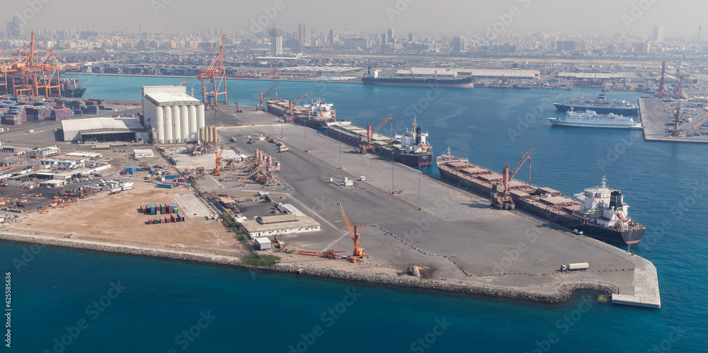 Jeddah Islamic Seaport on a sunny day