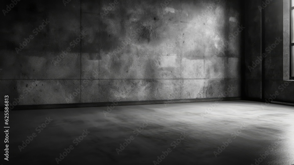 Dark concrete empty room. Modern architecture design. Urban textured background dark grunge interior Dark concrete empty room. Modern architecture design. Urban textured background dark grunge interior