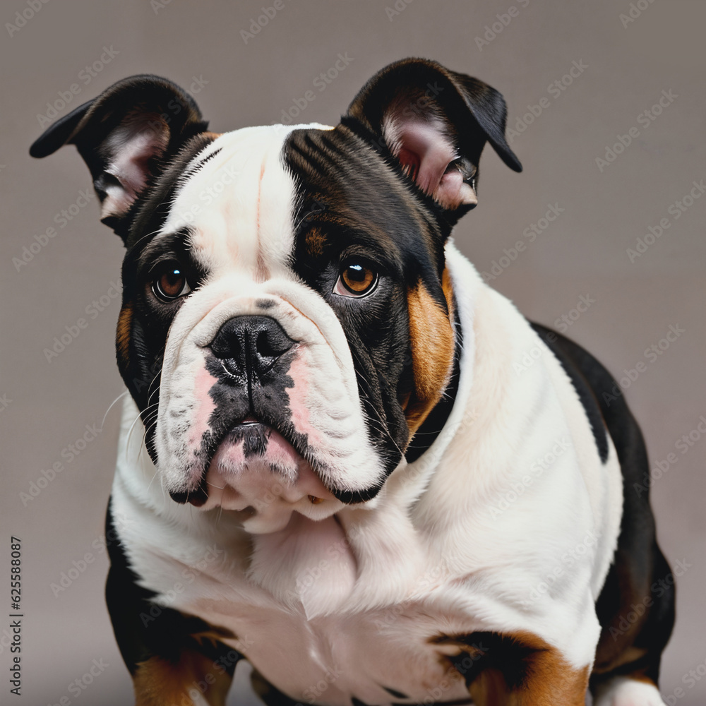 English bulldog portrait