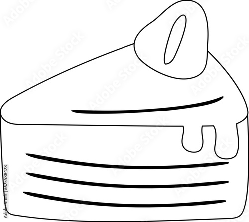 Crepe Cake Outline Illustration