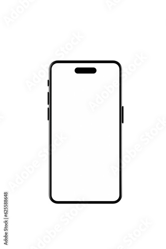 High quality 3D vector mobile phone model. Ultra realistic smart phone. for presentation templates Phone frame with blank split screen template. 3D illustration.