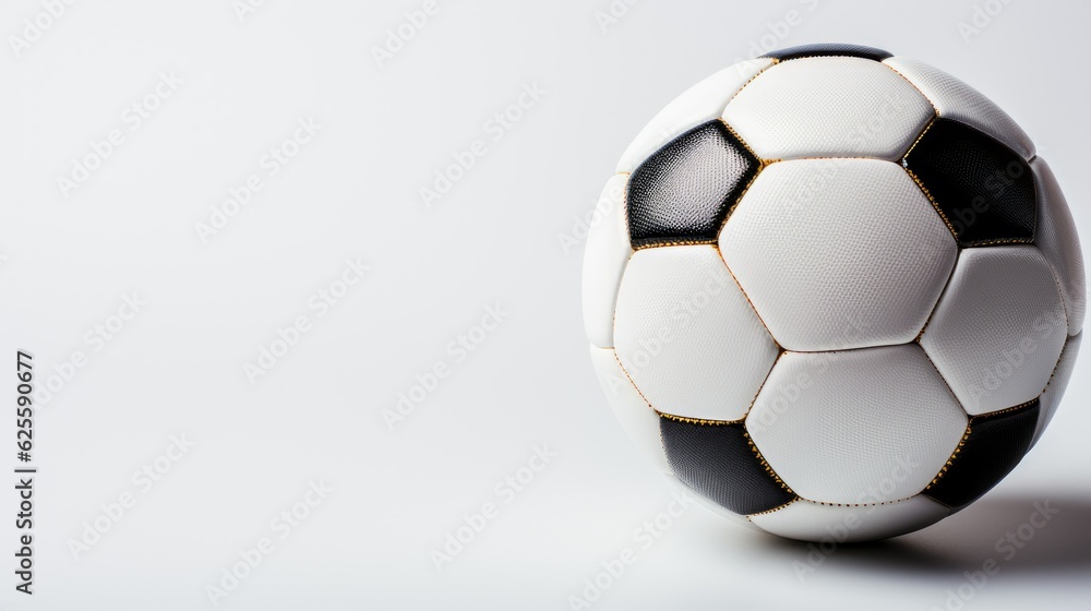 Soccer ball on isolated with text space can use for advertising, ads, branding