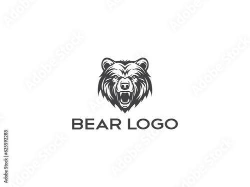 Fototapeta Naklejka Na Ścianę i Meble -  bear logo symbol Royalty, Bear Head Mascot Vector For Emblem Design With Illustration, vector and illustration,