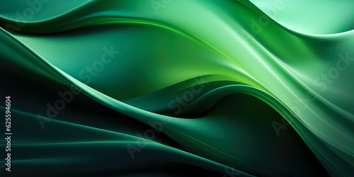 Colorful abstract green twisting background.
