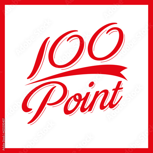 100 points, 100th anniversary vector work