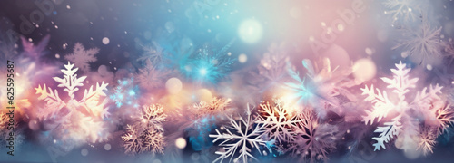 light texture abstract new bokeh pastel design year shine background christmas snowflakes. Generative AI.
