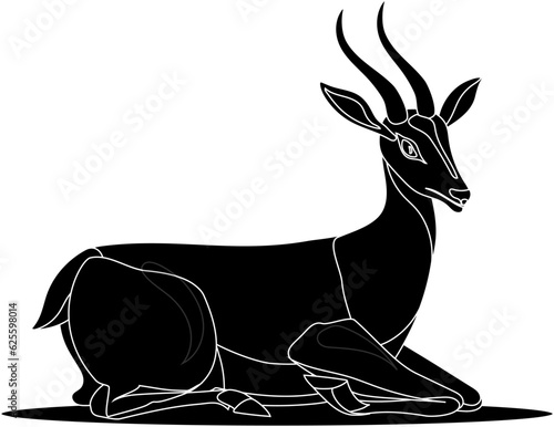 silhouette of deer Springbuck Cliparts