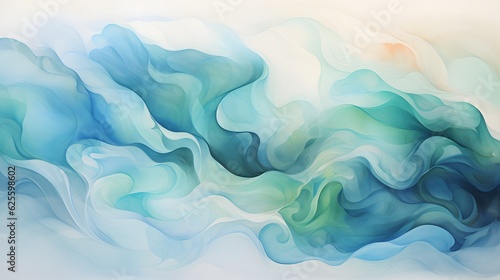 Abstract flat illustration waves background